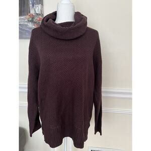 Sanctuary women burgundy sweater knitted warm Women cowl neck M A003024